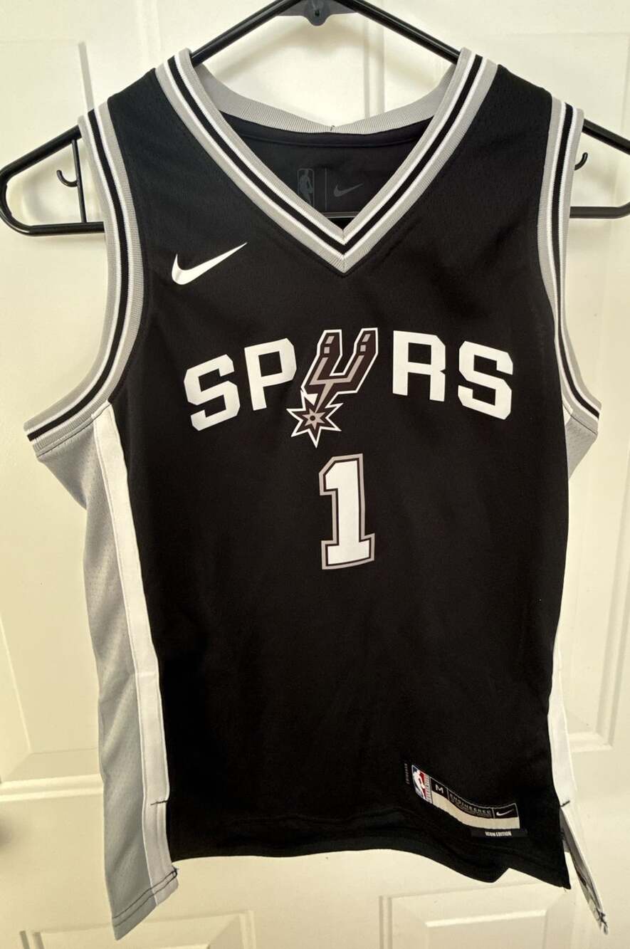 Nike San Antonio Spurs Victor Wembanyama #1 Black Icon Edition